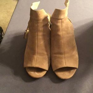 Nine West Block Heel Open Toe Booties